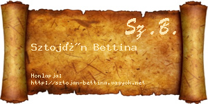 Sztoján Bettina névjegykártya