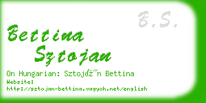 bettina sztojan business card